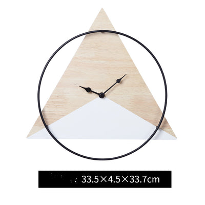 Reloj de Pared Minimalista Madera Geometría Silenciosa - Image 2