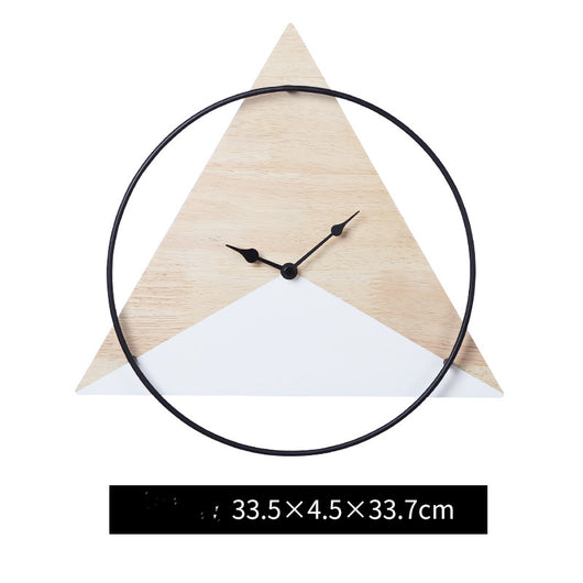 Reloj de Pared Minimalista Madera Geometría Silenciosa - Image 2
