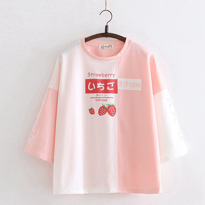 Camiseta Femenina de Algodón con Mangas 3/4 y Bordado Moderno - Image 7
