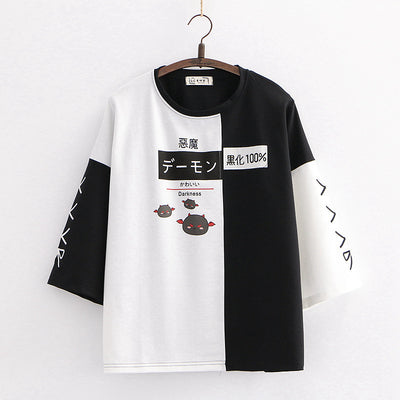 Camiseta Femenina de Algodón con Mangas 3/4 y Bordado Moderno - Image 8