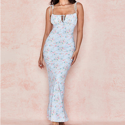 Vestido Floral Estampado Elegante con Mangas Abullonadas para Fiestas - Image 8
