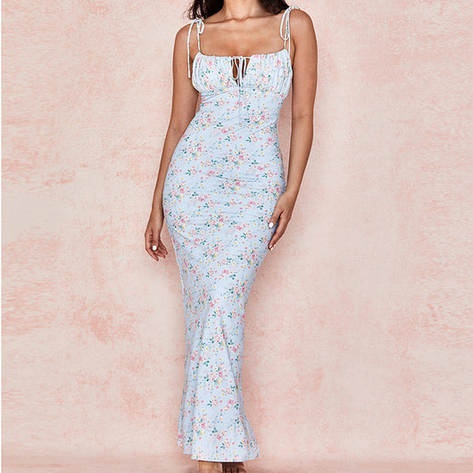 Vestido Floral Estampado Elegante con Mangas Abullonadas para Fiestas - Image 8