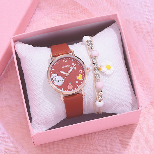 Conjunto de Reloj y Pulseras de Moda PU para Mujer Gaiety - Image 15