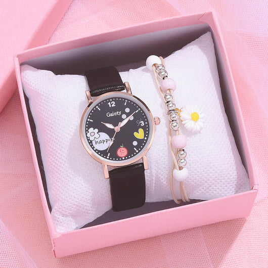 Conjunto de Reloj y Pulseras de Moda PU para Mujer Gaiety - Image 10