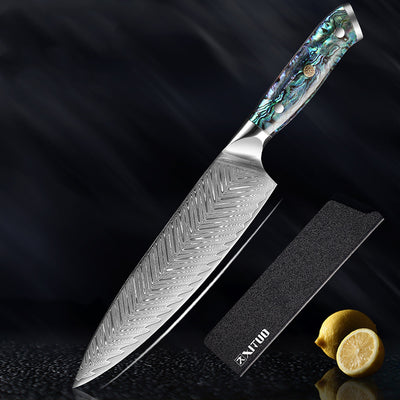 Juego de Cuchillos de Acero Inoxidable Estilo Japonés con Santoku