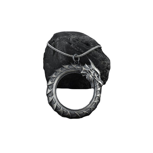 Collar Colgante Ouroboros Dragón Metálico para Hombre - Image 7