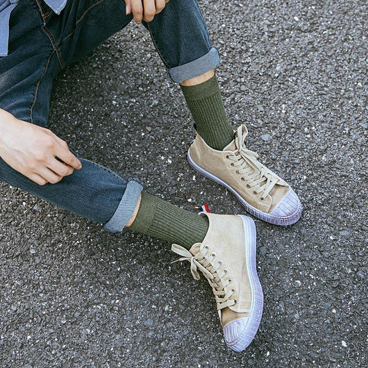 Calcetines Deportivos Altos de Algodón Puro para Primavera y Otoño - Image 3
