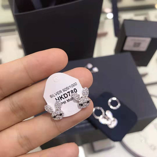 Aretes de Plata Esterlina 925 con Diseño Asimétrico y Elementos Animales