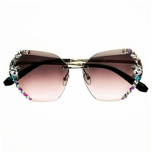 Gafas de Sol Cuadradas con Cristales Brillantes para Mujer - Estilo Lujo - Image 9