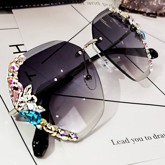 Gafas de Sol Cuadradas con Cristales Brillantes para Mujer - Estilo Lujo - Image 6