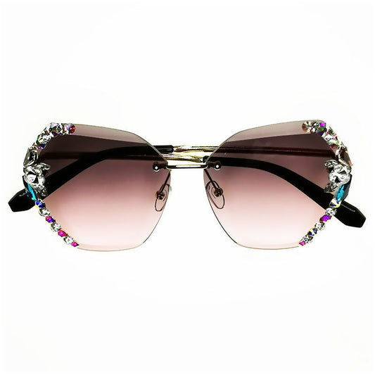 Gafas de Sol Cuadradas con Cristales Brillantes para Mujer - Estilo Lujo - Image 2