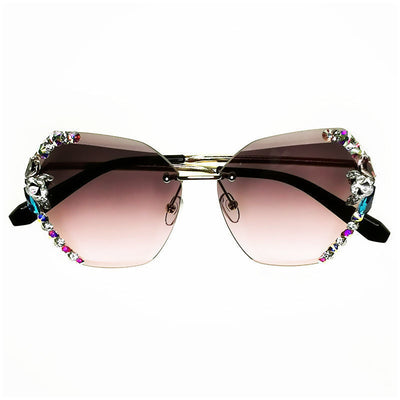 Gafas de Sol Cuadradas con Cristales Brillantes para Mujer - Estilo Lujo - Image 2
