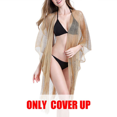 Vestido de Playa Elegante con Borlas Doradas - Cubre Bikini Sexy para Mujer - Image 12