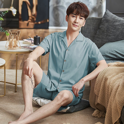 Pijama Corto para Hombre en Algodón Ligero - Conjunto Verano