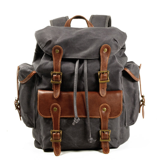 Mochila de Viaje Estilo Cowboy - Bolsa Canvas para Aventuras