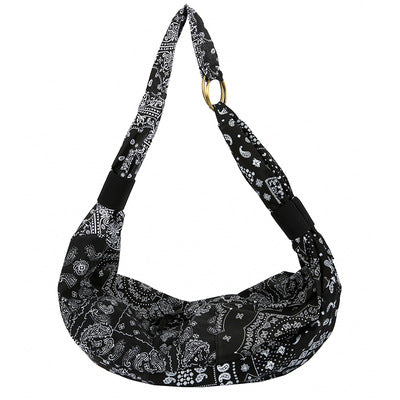 Bolsa de Tela Diagonal Multicolor con Estampado de Flores de Anacardo - Image 9