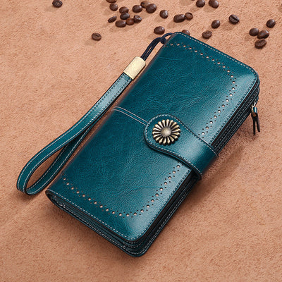 Billetera de Cuero para Mujer con Cierre de Cremallera y Gran Capacidad - Image 4