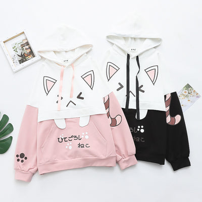 Sudadera con Capucha y Orejas Bordadas para Mujer - Manga Larga - Image 8