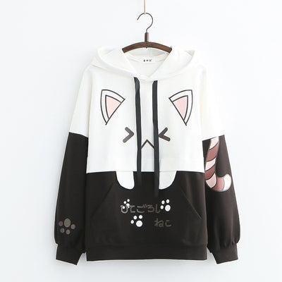 Sudadera con Capucha y Orejas Bordadas para Mujer - Manga Larga - Image 2