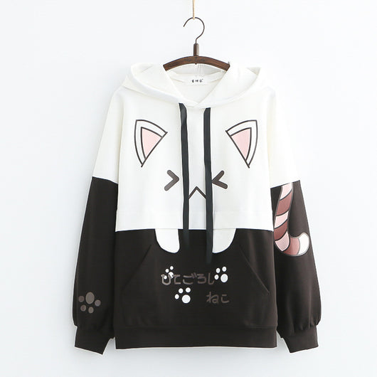 Sudadera con Capucha y Orejas Bordadas para Mujer - Manga Larga - Image 2