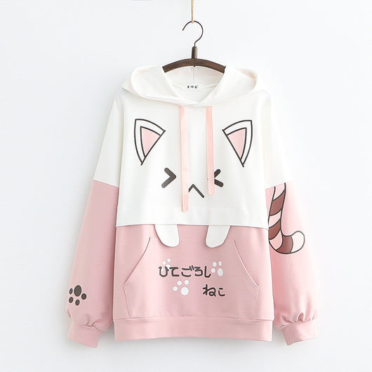 Sudadera con Capucha y Orejas Bordadas para Mujer - Manga Larga - Image 5