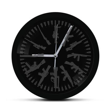 Reloj de Pared LED Luminoso con Diseño de Pistola y Balas - Image 10