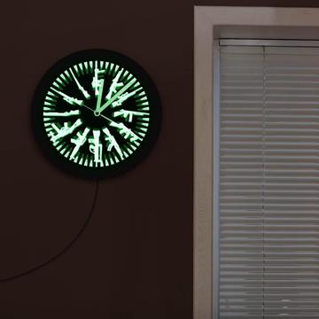 Reloj de Pared LED Luminoso con Diseño de Pistola y Balas - Image 6