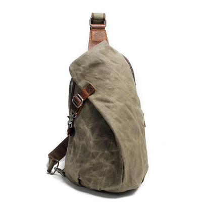 Bolsa Mensajero de Lona Encerada para Hombre - Estilo Europeo - Image 5