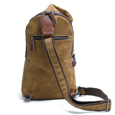 Bolsa Mensajero de Lona Encerada para Hombre - Estilo Europeo