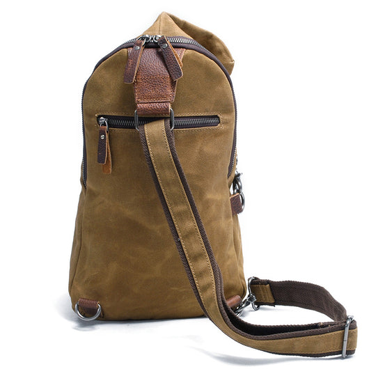 Bolsa Mensajero de Lona Encerada para Hombre - Estilo Europeo