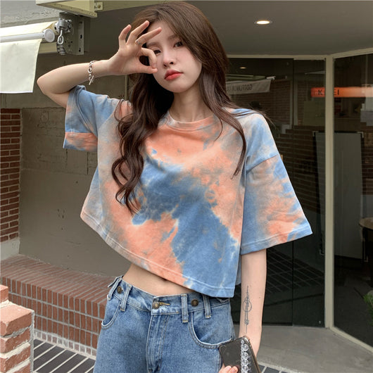 Blusa Corta Tie-Dye Estrellas Algodón 100% - Image 4