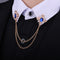 Broche Collar con Cadena de Strass y Flecos Personalizables