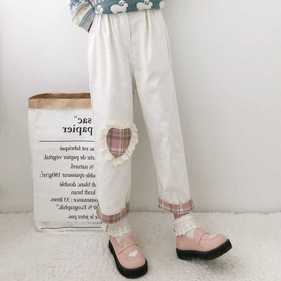 Pantalones Anchos de Pana Estilo Universitario Japonés para Mujer - Image 12