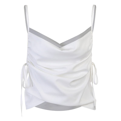 Blusa de Satén con Cordón Ajustable - Elegancia Pura para el Verano - Image 4