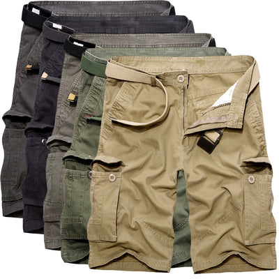 Pantalones Cargo Cortos Talla Grande Hombre - Cinco Bolsillos Multi Función