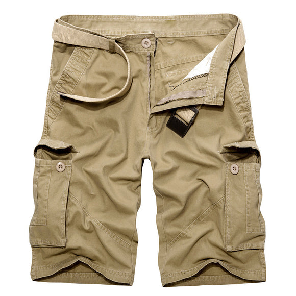 Pantalones Cargo Cortos Talla Grande Hombre - Cinco Bolsillos Multi Función