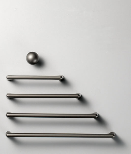 Tirador Minimalista Nórdico para Mueble Gris Mate - Diseño Contemporáneo