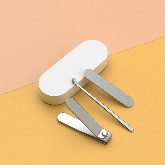 Set de 3 Cortaúñas de Acero Inoxidable Premium - Portátil y Multifuncional