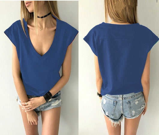 Blusa Escote V Cuatro Colores - Básico Versátil para Verano - Image 5