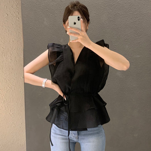 Blusa Ajustable con Cordones en la Cintura - Image 9