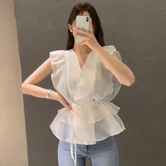 Blusa Ajustable con Cordones en la Cintura - Image 10