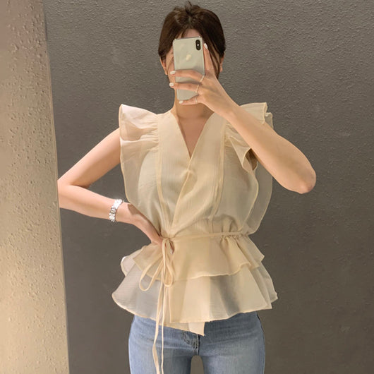 Blusa Ajustable con Cordones en la Cintura - Image 5