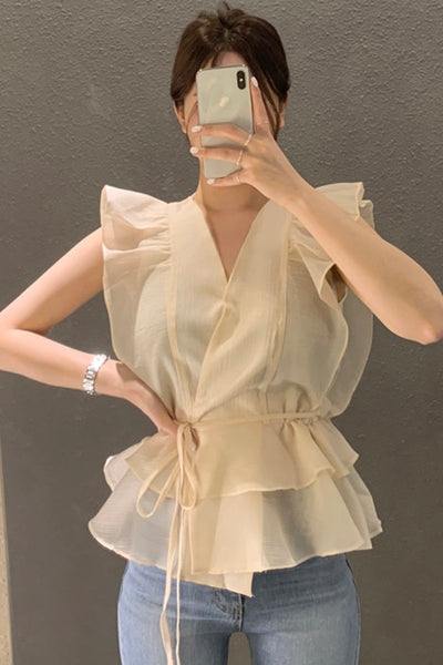 Blusa Ajustable con Cordones en la Cintura - Image 6