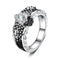 Skull Lovers - Anel Caveira Feminino Elegante Preto 10