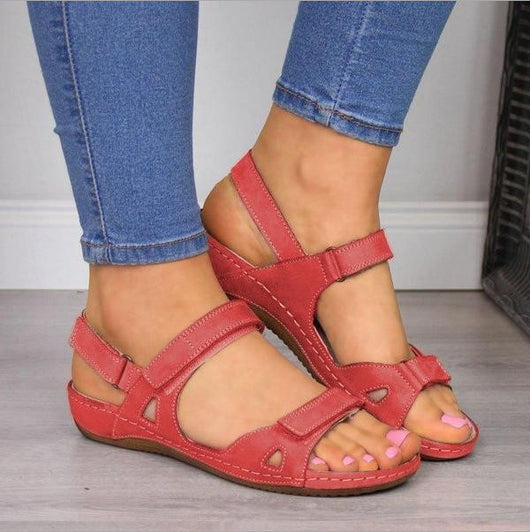 Sandalias Planas Retro con Velcro Antideslizantes Talla Grande - Image 6