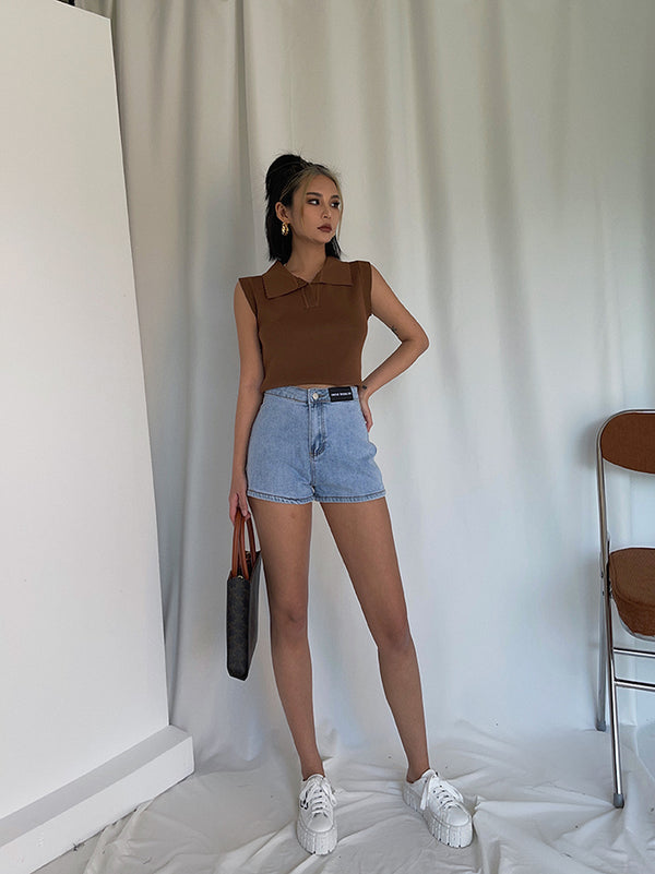 Pantalón Corto Cintura Alta Piernas Largas