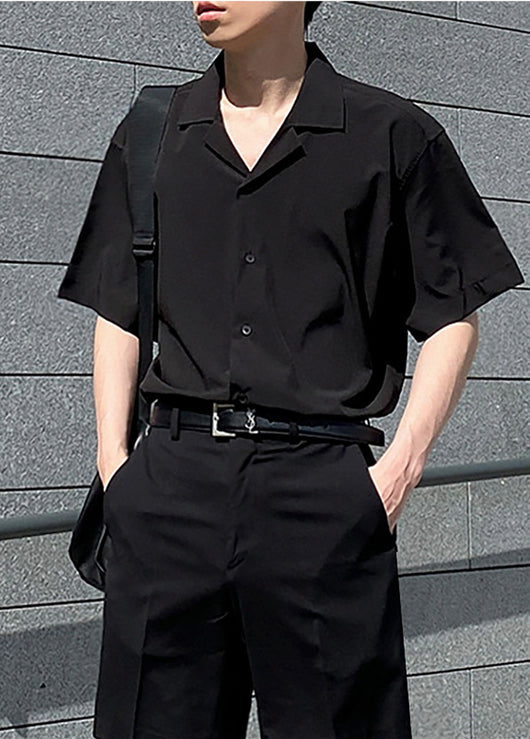 Camisa Suelta Coreana de Manga Corta para Hombre - Image 8