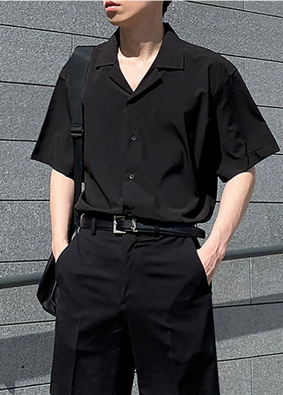 Camisa Suelta Coreana de Manga Corta para Hombre - Image 3