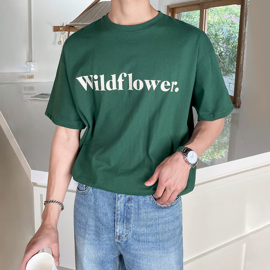 Playera Casual de Verano para Hombre Estilo Coreano con Estampado de Letras - Image 7