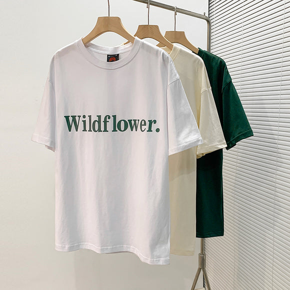Playera Casual de Verano para Hombre Estilo Coreano con Estampado de Letras
